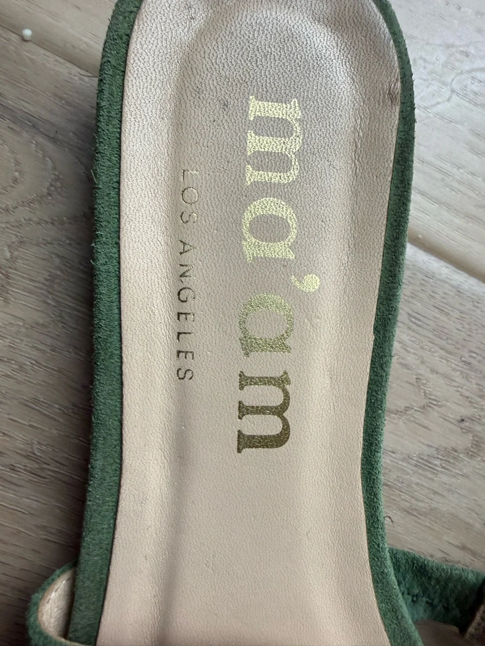 Ma’am Green Suede CJ Sandals Women’s Size 7.5